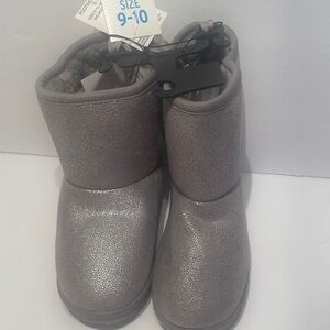 Kidgets Sparkly Silver Kids Boots